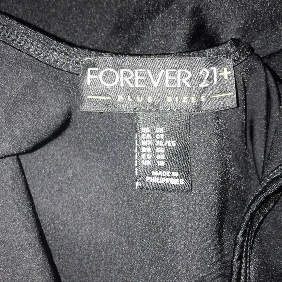 SOLD Last Chance! FOREVER 21 PLUS Slimming Black Bodysuit XL - Picture 8 of 8